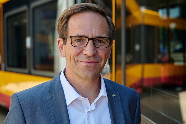 Christian Höglmeier, technischer Geschäftsführer der Verkehrsbetriebe Karlsruhe (VBK) und der Albtal-Verkehrs-Gesellschaft (AVG)